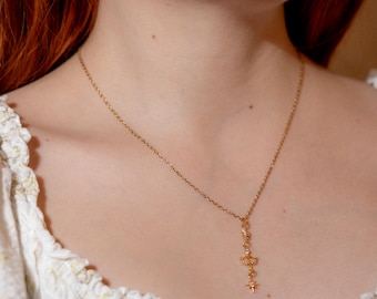 Goldene Archer Halskette: Stern & Pfeil Anhänger, Fantasy Schmuck