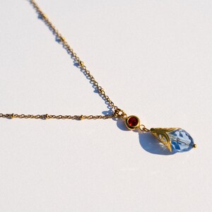 Collana Howl's Moving Castle In Argento 925 – Ciondolo Goccia D'Acqua Verde, Gioiello Cosplay Per Anime