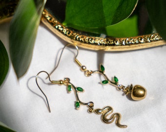 Eden Earrings, Dainty Dangle Earrings, Romantic Jewelry, Cottagecore Earrings