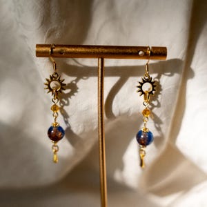 Númenor Earrings, Tolkien Inspired Earrings. Bookish Jewelry, Rings of Power, Fantasy Jewelry