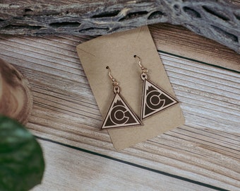 Colorado Avalanche Leather Earrings | Handmade Hockey Fan Earrings | Upcycled Leather Gift for Her