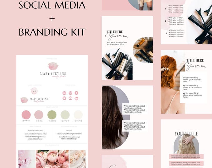 Canva Branding Kit - Logo Design - Branding Kit - Instagram Templates ...