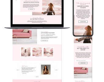 Feminine WIX Website Template | Wellness & Coaching Design