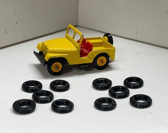 10 tires for lesney matchbox jeep #72 (vehicle not included)