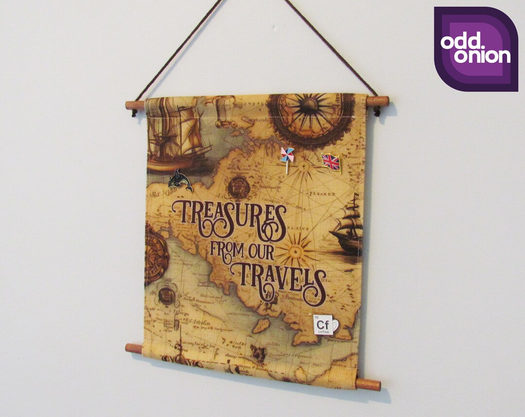 Adventure Map Wall Hanging Travel Pin Collection Display Etsy UK
