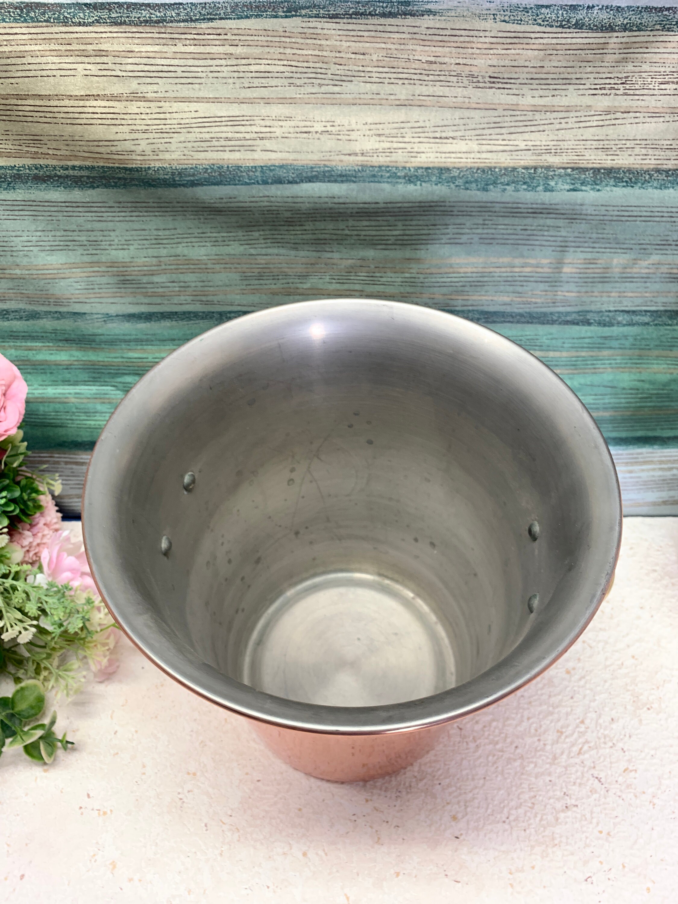 Swedis Vintage Copper Champagne Bucket / Cooler With Metal Etsy