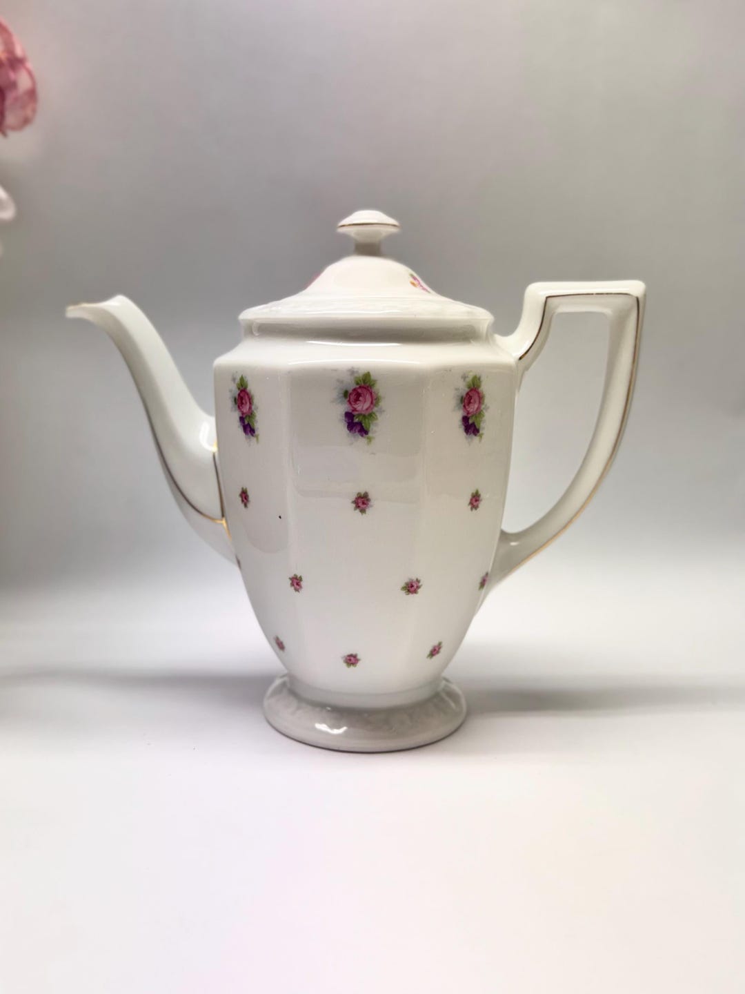 Rosenthal Roses Vintage Rosenthal Maria Roses Coffee Pot: Fine Porcelain Teapot, Selb ...