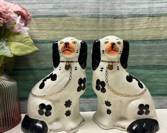 Paar Arthur Wood Staffordshire-honden - Patroonnummer 4538 Spaniëlhonden, hoogte: 22 cm