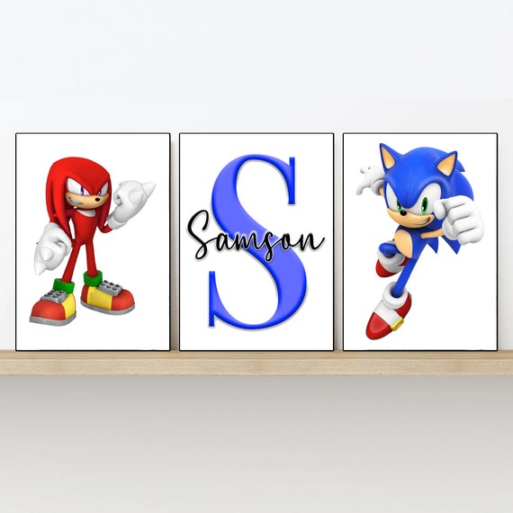 Set of 3 Sonic the Hedgehog Digital Download Poster Bundle for 