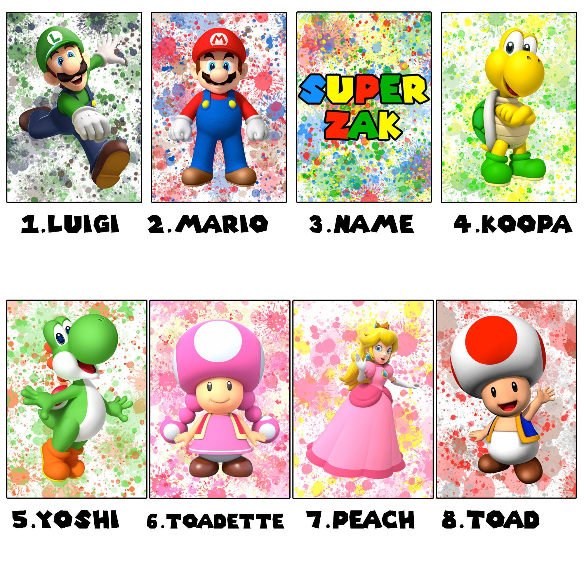 Mario Kart Characters Names