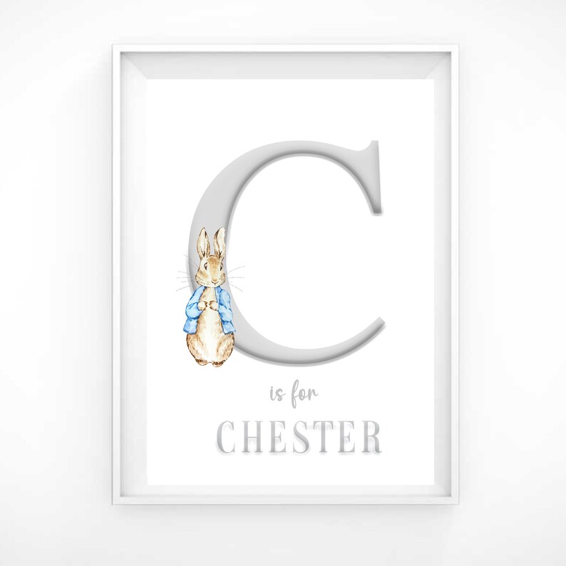 Peter Rabbit Set of 3 Nursery Prints Custom Name Print - Etsy