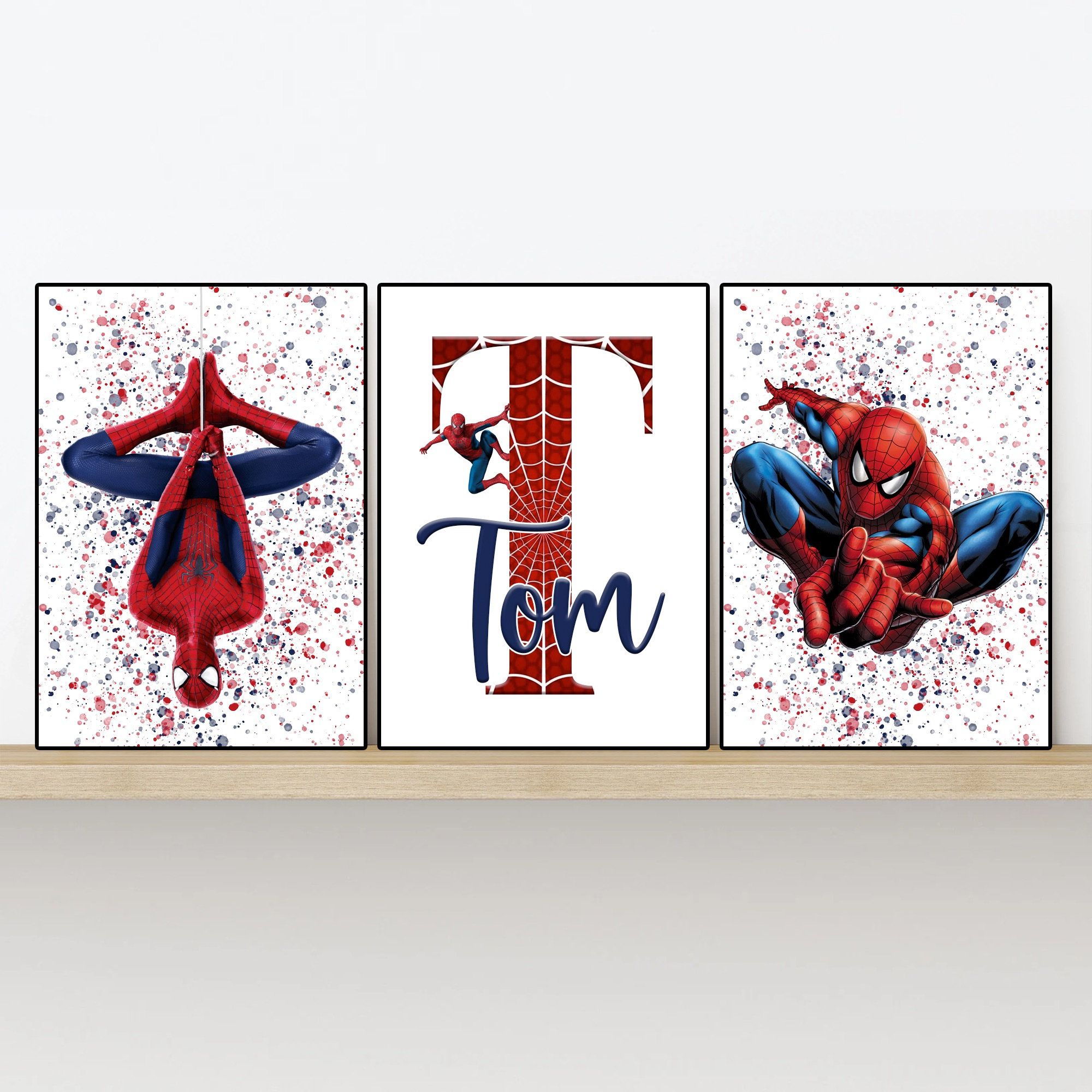 The Amazing Spider Man Set of 3 Prints Customisable Name Etsy UK