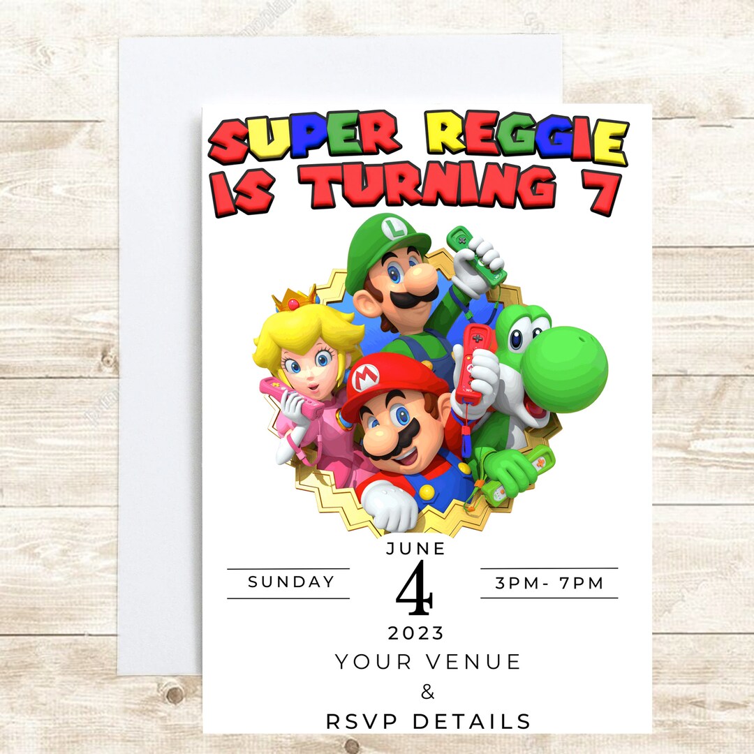 SUPER MARIO BROS Inspired Cake Topper - Personalised Luigi Princess SUPER MARIO BROS Inspired Cake Topper - Personalised Luigi Princess
