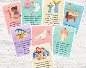 Children&#39;s prayer cards, Catholic prayers, children&#39;s prayers, printable cards, short prayers, religious gifts.