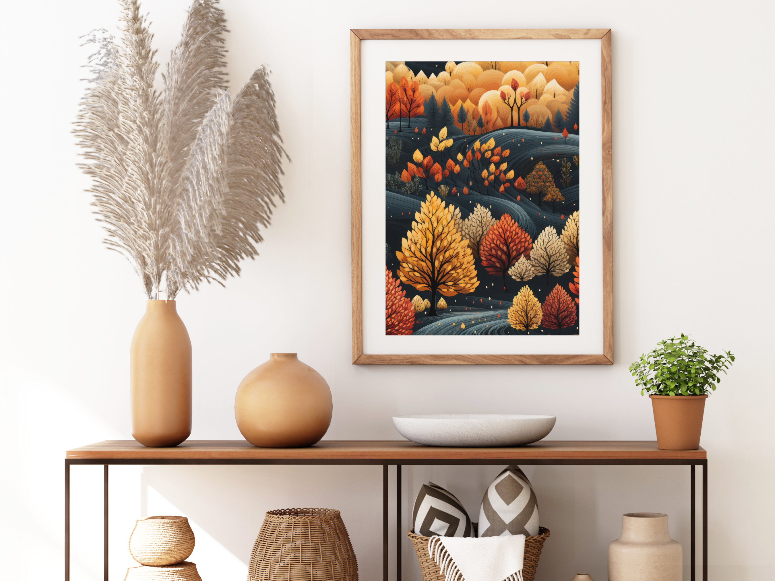 Fall Landscape Printable | Fall Wall Art | Digital Download | Autumn ...