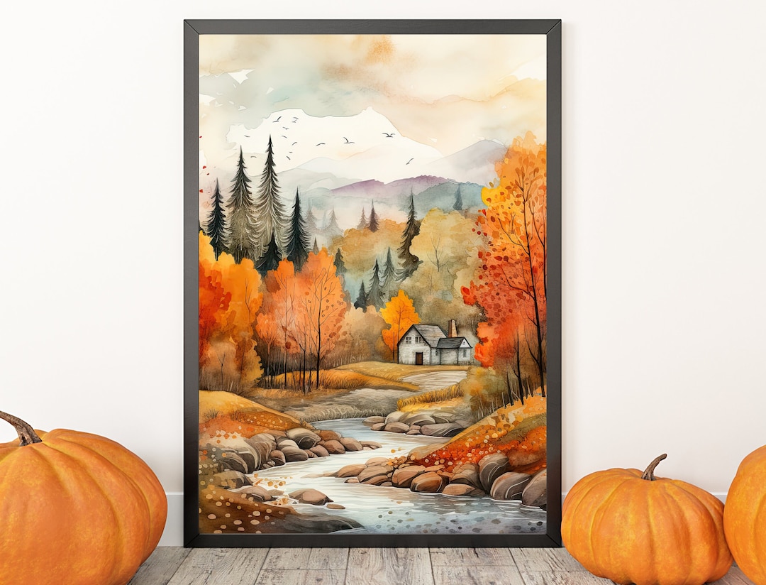Fall Landscape | Fall Wall Art | Digital Download | Autumn Print ...