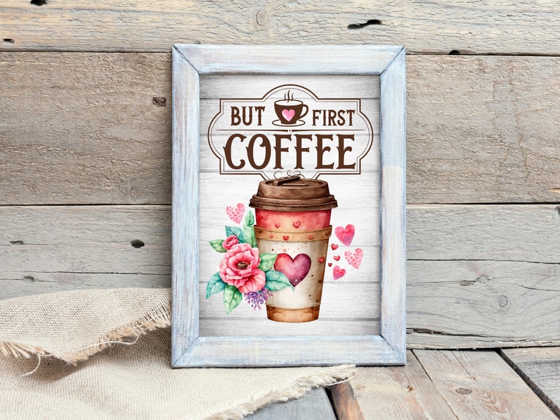 Coffee Wall Art Printable, Coffee Bar Art, Digital Download, Coffee ...