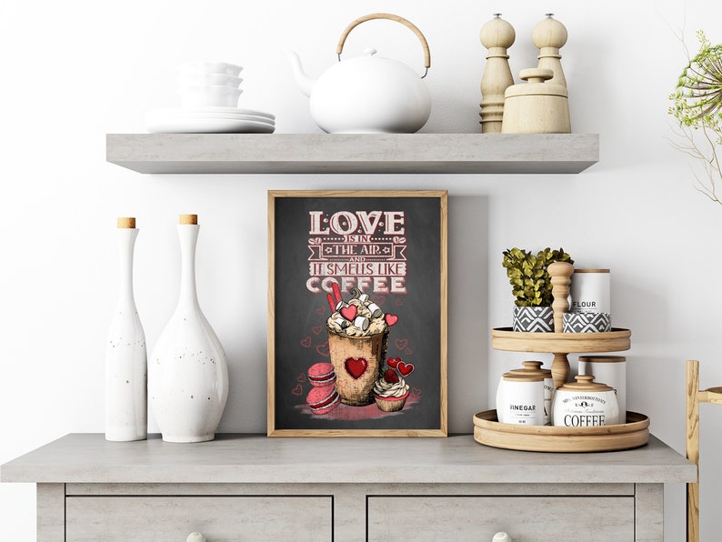 Coffee Bar Art, Coffee Wall Art Printable, Digital Download, Coffee