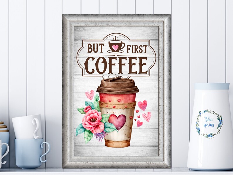 Coffee Wall Art Printable, Coffee Bar Art, Digital Download, Coffee ...