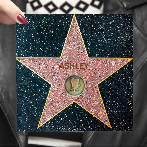 Editable Hollywood Walk of Fame Star | Digital Download | Personalized | Party Favor | Teacher | Office