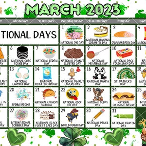 Printable May 2023 National Days Calendar Fun Family - Etsy