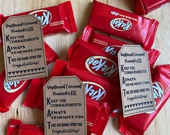 Baptism Covenant Reminder Kit Kat Printable Primary Baptism Gift ...