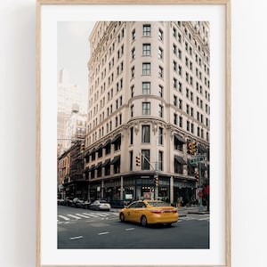 NYC Fotografie Druck, New York City Kunst, NYC Kunstwerk, Gebäude Fotos, NYC Kunst, New York Taxi, Manhattan Druck, großer Rahmen, Wandkunst