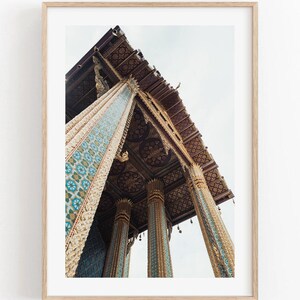 Grande Palazzo di Bangkok Arte murale thailandese Stampa thailandese Fotografia di viaggio Decorazione thailandese Fotografia artistica Edificio thailandese incorniciato