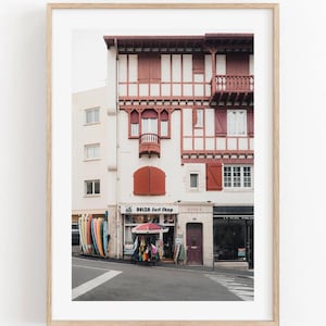Fotografía artística de surf - Tienda de surf en Biarritz, Francia, Póster de surf en Biarritz, Fotografía callejera en Francia, Impresión de arte mural con fotografías de viajes de surf
