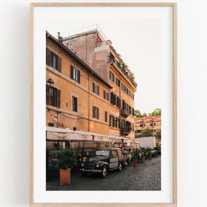 Italy Fine Art Photography - Italy Car Photo, Rome Print, Italian Wall Art, Italian Photography Print, Rome Photography Large Framed