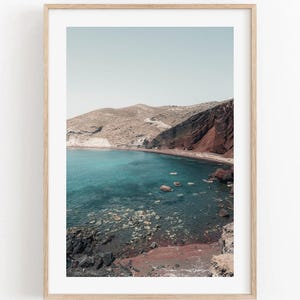 Beach Fine Art Photography - Red Beach Santorini Wall Art, Greek Island Ocean Photography, Mediterranean Art, Beach Photography Print