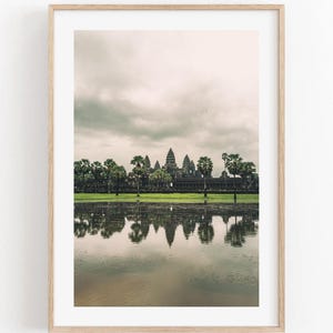 Angkor Wat Fotografie Kambodscha Angkor Wat Wandkunst Siem Reap Olivgrün Wandkunst Angkor Wat Poster Asia Fine Art Fotografie