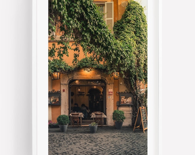 Trastevere Rome Photography Print, Cozy Italy Wall Art