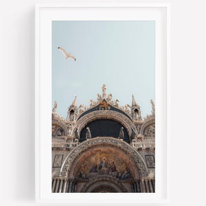Italy Photography Wall Art: Venice St. Mark's Basilica, Italian Travel Print image 1