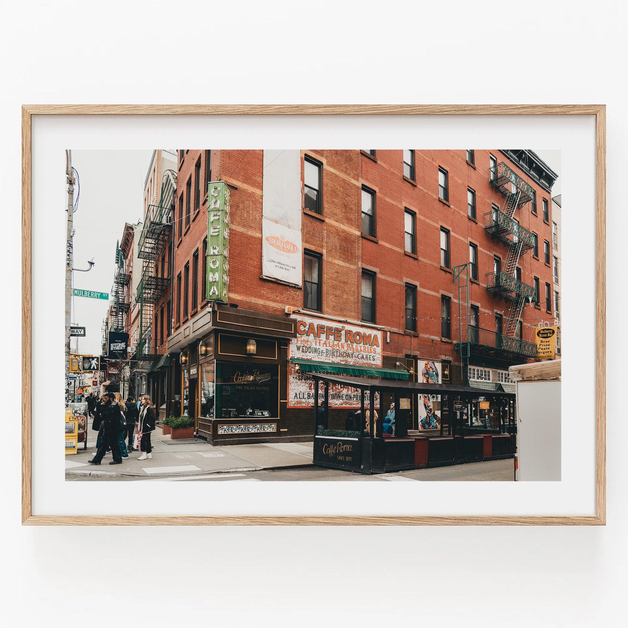 Little Italy Photo NYC Print Horizontal Manhattan Wall Art Little Italy NYC Travel Photography New York City Housewarming NYC Brownstones