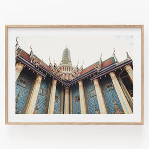 Großartiger Palast Bangkok Thailand Druck Thai Wand Kunst Reise Fotografie Thailand Dekoration Fine Art Fotografie Gerahmte Horizontale