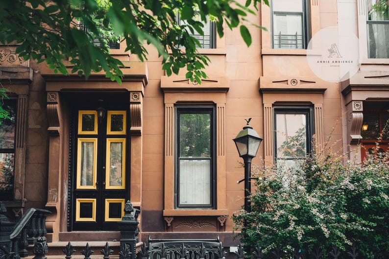 Quadri fotografici di Brooklyn, stampe di edifici in mattoni rossi, Park Slope, decorazioni per la casa a New York. immagine 4