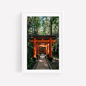 Japan Photography Wall Art, Fushimi Inari Shrine Print, Kyoto Torii Gates, Zen Forest Photo image 3