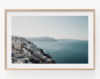 Santorini Greece Photography, Coastal Mediterranean Art Print