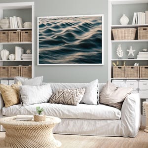 Ocean Photography Wall Art, Teal Wave Print, Coastal Home Decor, Framed or Unframed image 13