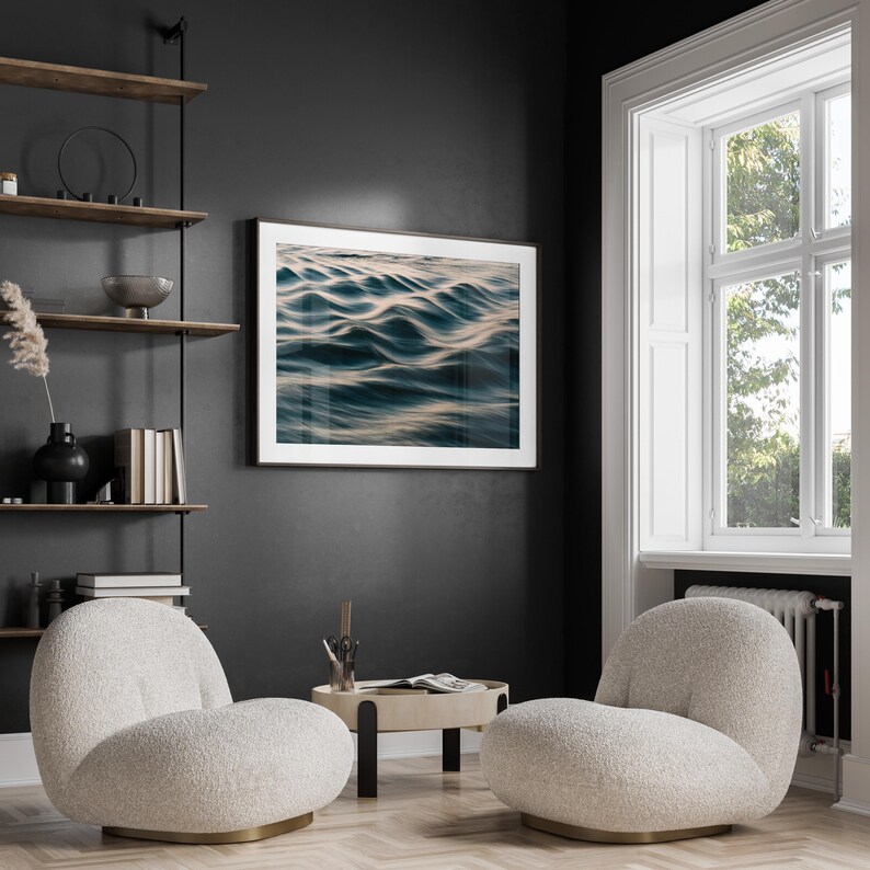 Ocean Photography Wall Art, Teal Wave Print, Coastal Home Decor, Framed or Unframed image 9