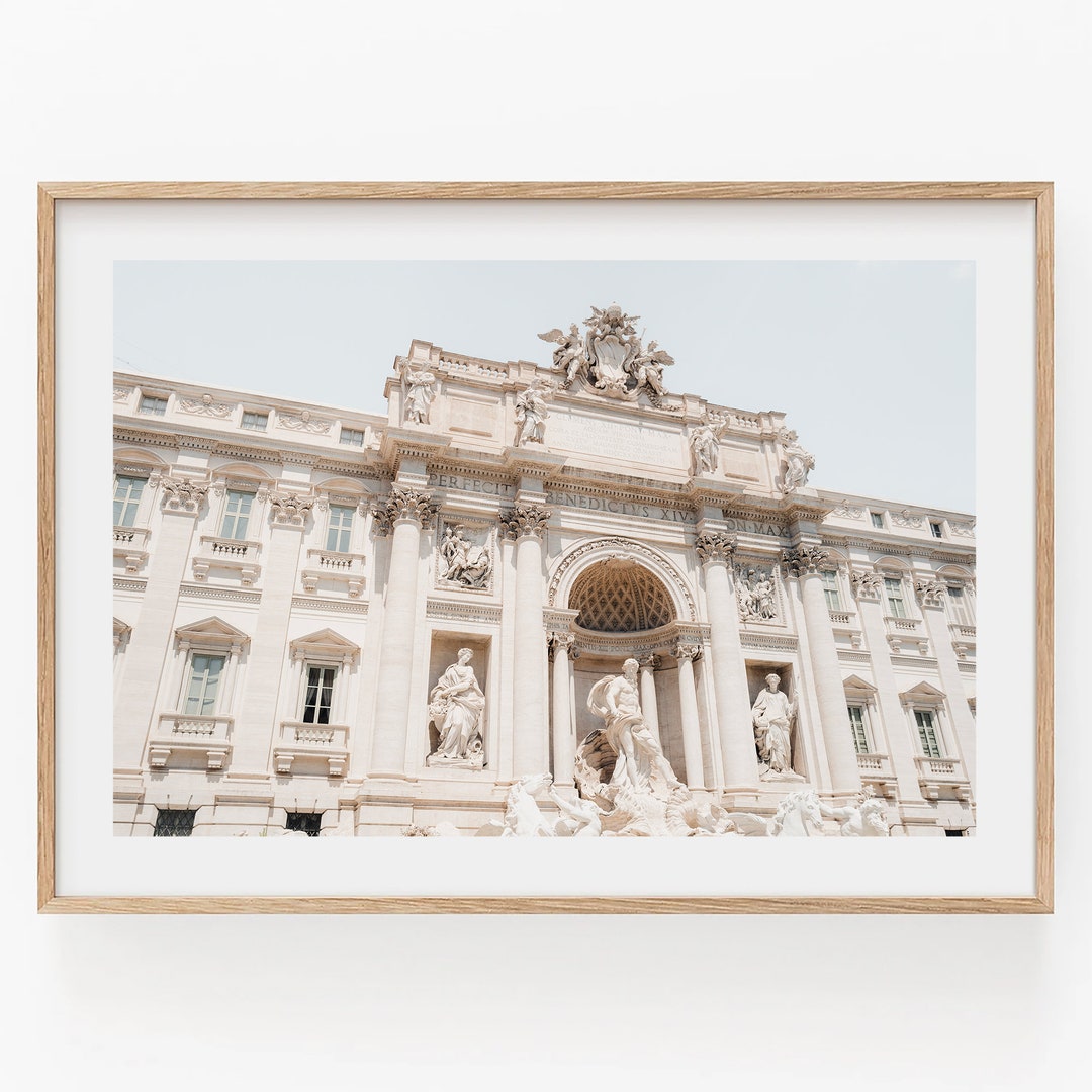 Trevi Fountain Print, Rome Italy Wall Art, Italian City, Rome
