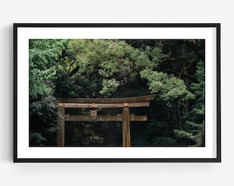 Japan Photography Wall Art, Meiji Jingu Shrine Print, Zen Forest, Tokyo