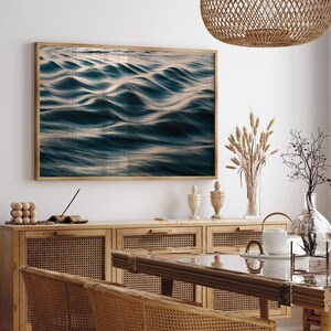 Ocean Photography Wall Art, Teal Wave Print, Coastal Home Decor, Framed or Unframed image 11