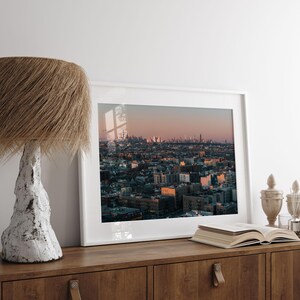 NYC Photography Wall Art, Brooklyn Print, Manhattan Skyline Sunset, New York City Decor image 5
