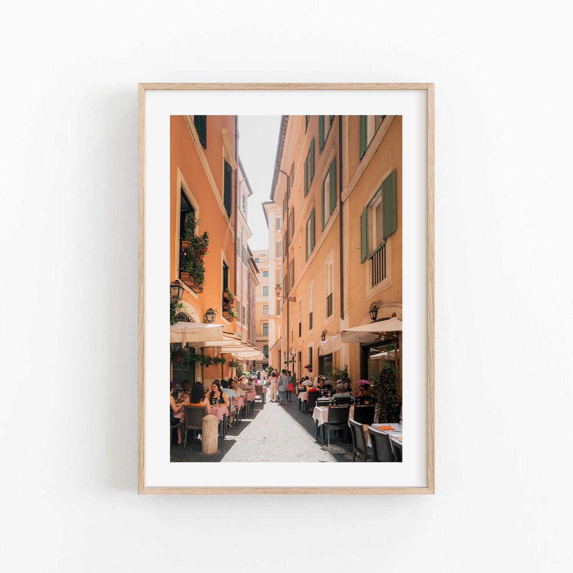 Italy Photography, Rome Street Photography Print, Italian Restaurant Photography, Large Framed Print, Rome Poster, European Street Wall Art