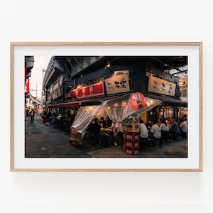 Impressão de Ueno, Tóquio, restaurante japonês, fotografia de rua, pôster de viajante moderno, impressão de belas artes de Tóquio, fotografia de rua de Tóquio