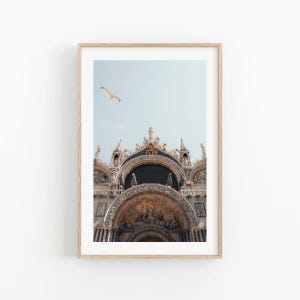 Italy Photography Wall Art: Venice St. Mark's Basilica, Italian Travel Print image 3