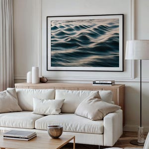 Ocean Photography Wall Art, Teal Wave Print, Coastal Home Decor, Framed or Unframed image 8
