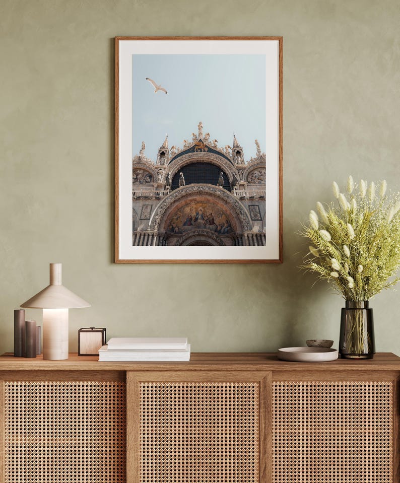 Italy Photography Wall Art: Venice St. Mark's Basilica, Italian Travel Print image 5